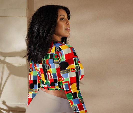 OD Cycled long-sleeve crop top GHY78A PROMO