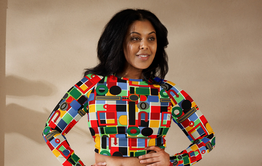 OD Cycled long-sleeve crop top GHY78A PROMO