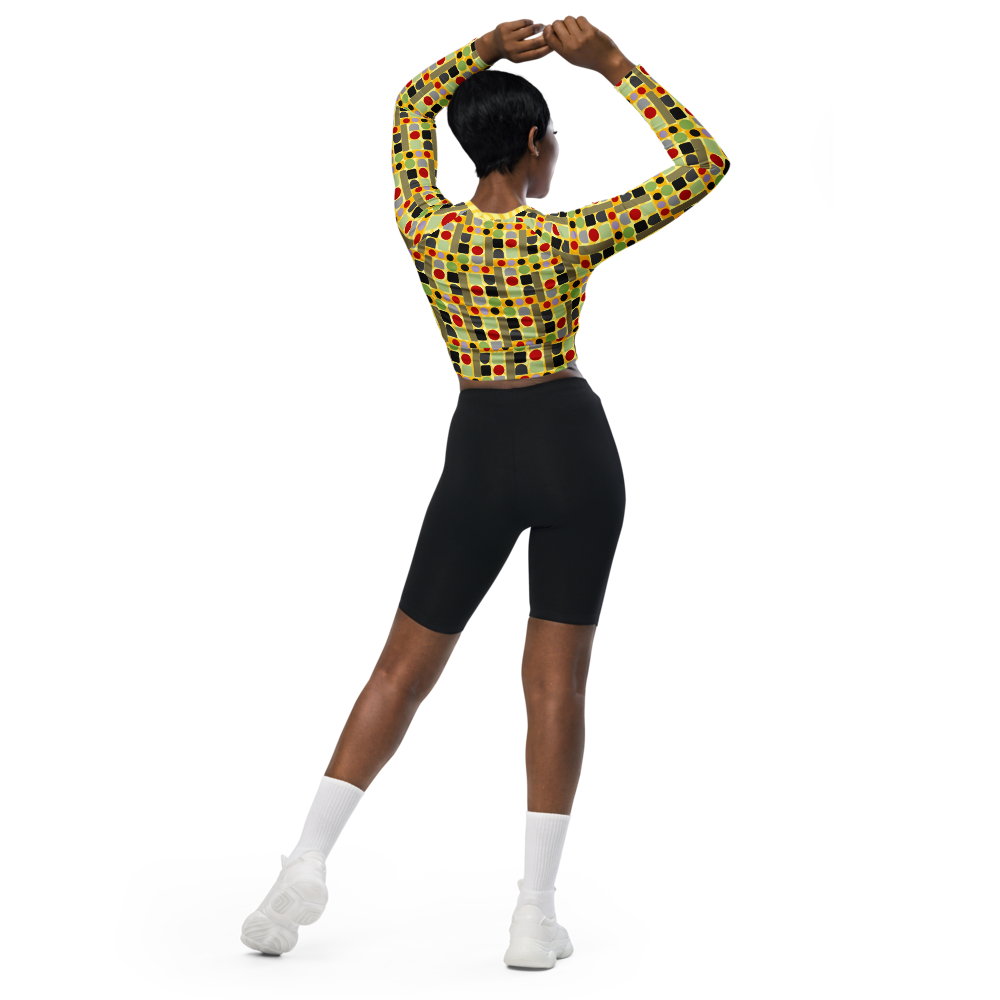 OD Cycled long-sleeve crop top PATT5