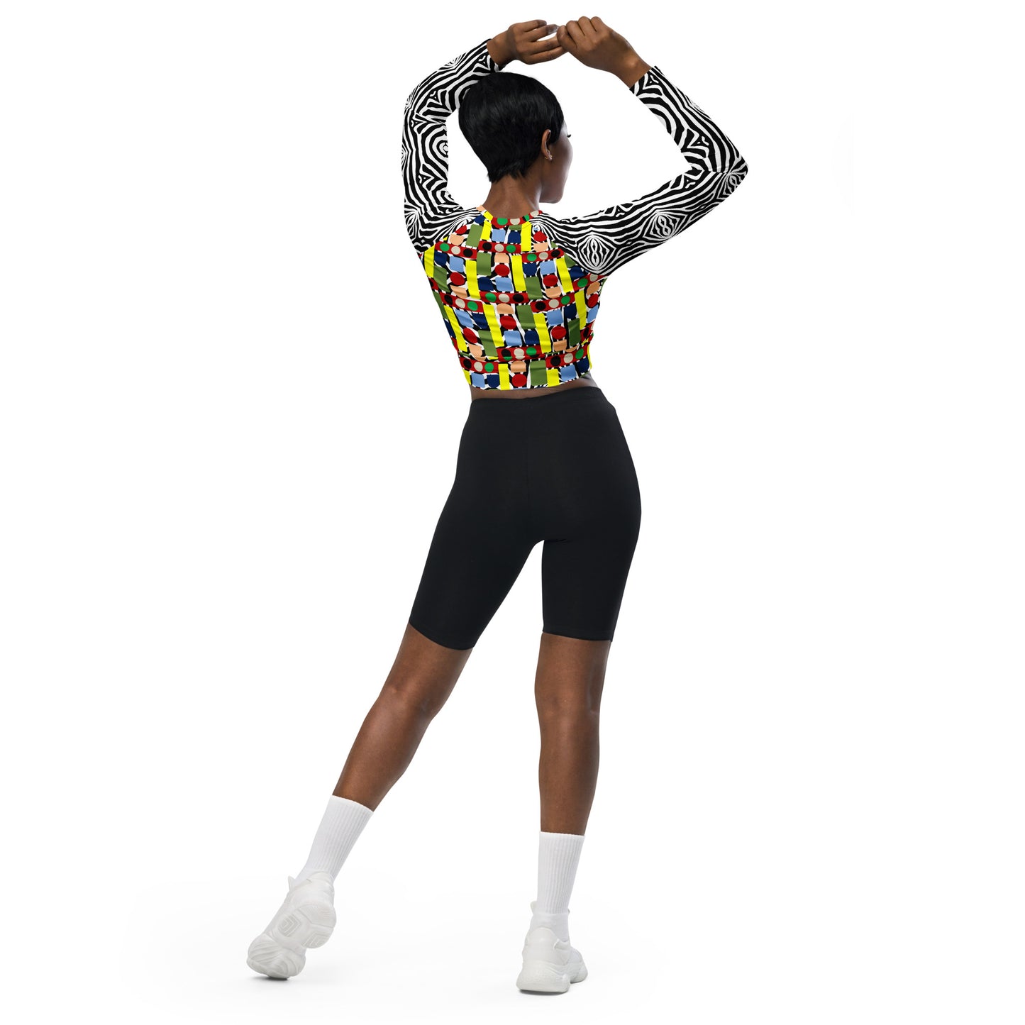 OD Cycled long-sleeve crop top HVD3