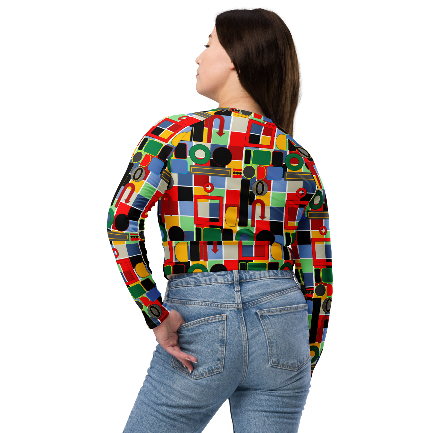 OD Cycled long-sleeve crop top GHY78A PROMO