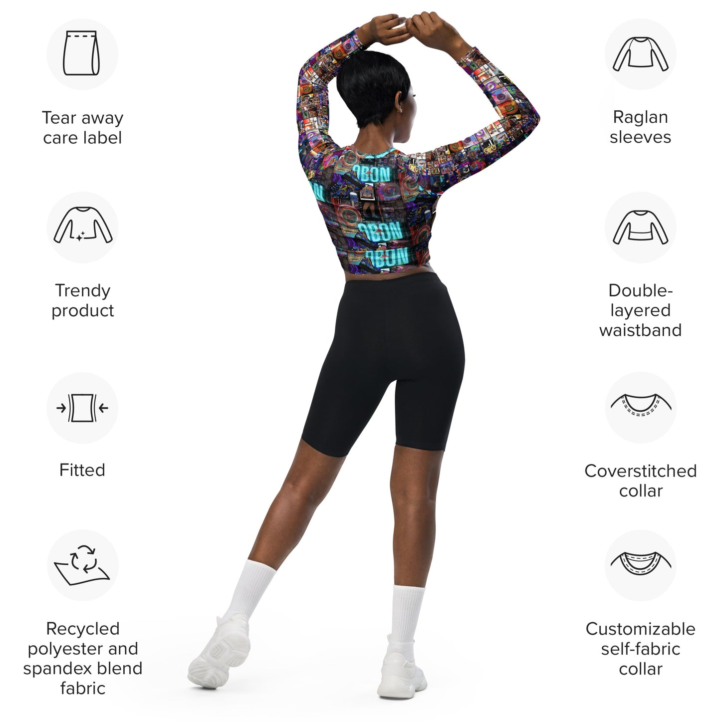 OBON Promo long-sleeve crop top Trvl9
