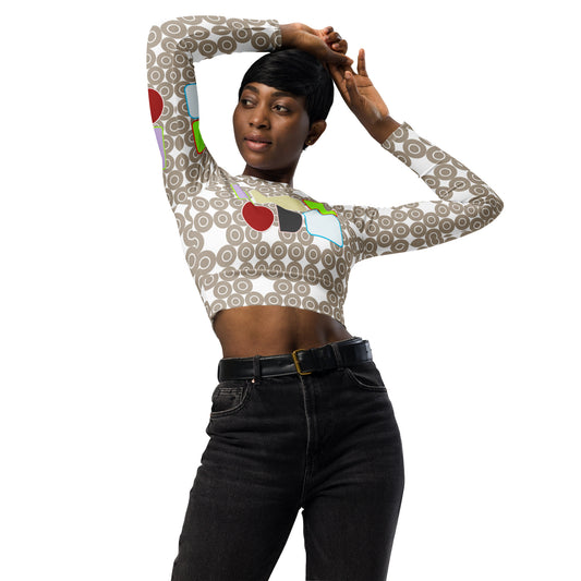 OD cycled long-sleeve crop top TanSan
