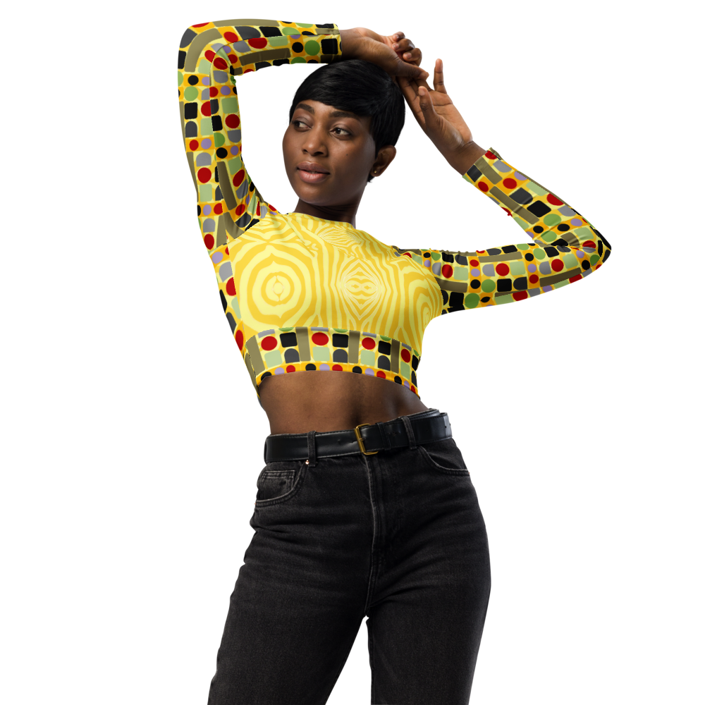 OD Cycled long-sleeve crop top PATT5