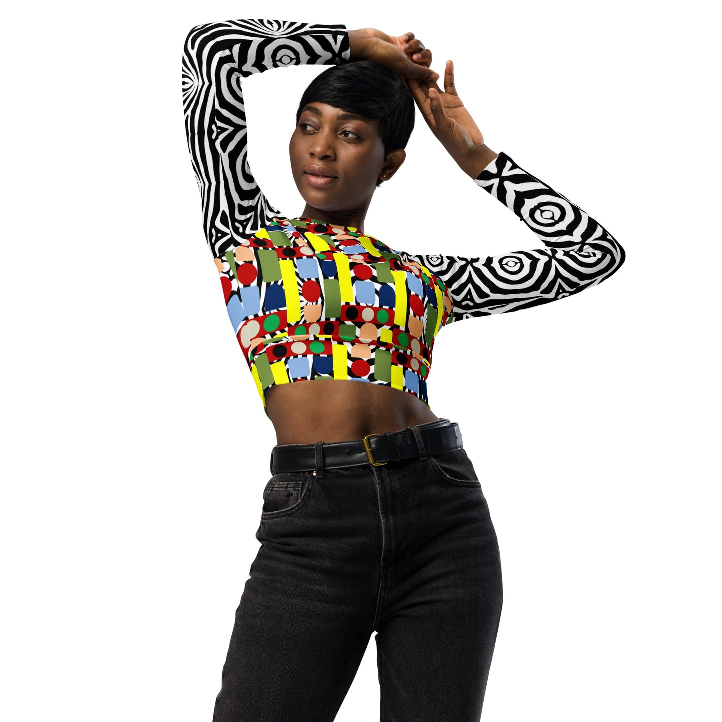 OD Cycled long-sleeve crop top HVD2