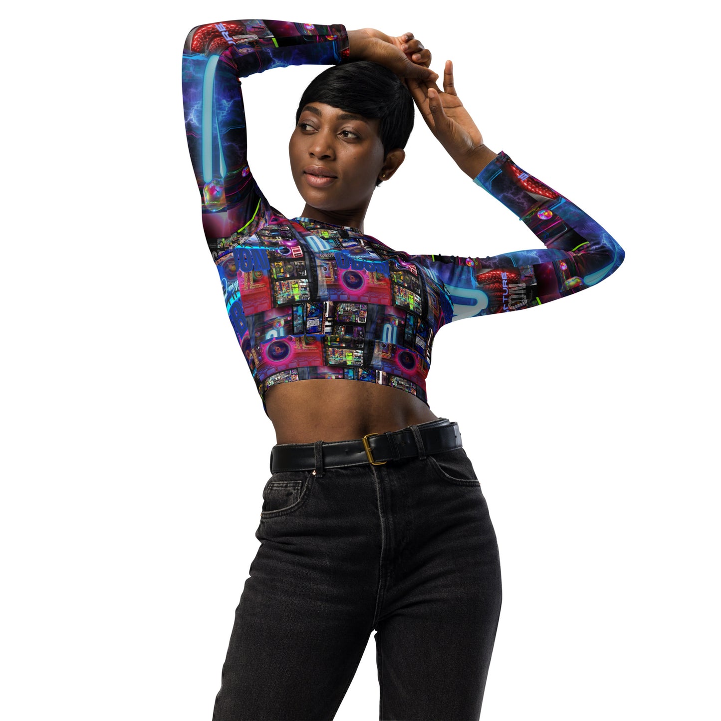 OBON Promo long-sleeve crop top Bannr5