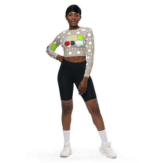OD cycled long-sleeve crop top TanSan