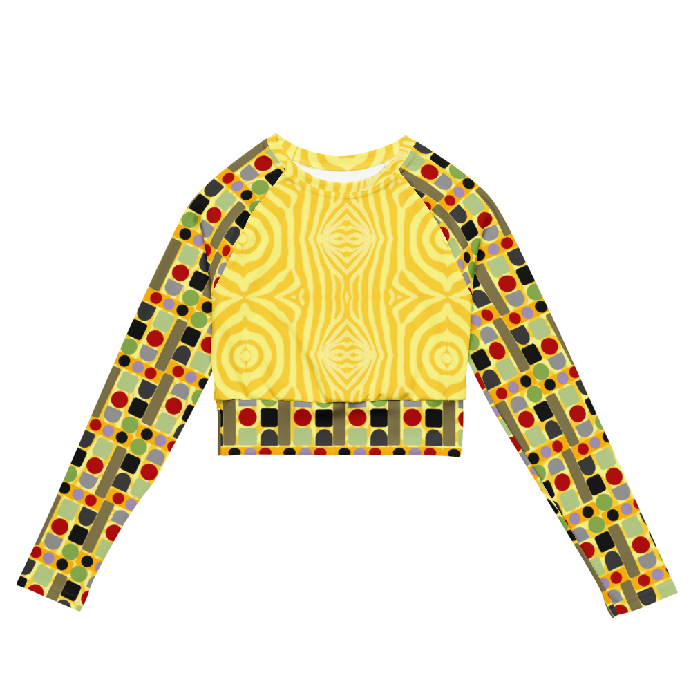 OD Cycled long-sleeve crop top PATT5