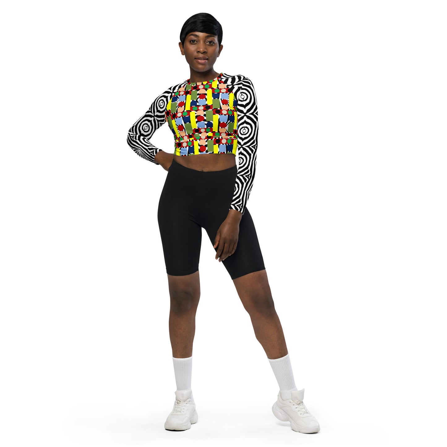 OD Cycled long-sleeve crop top HVD3
