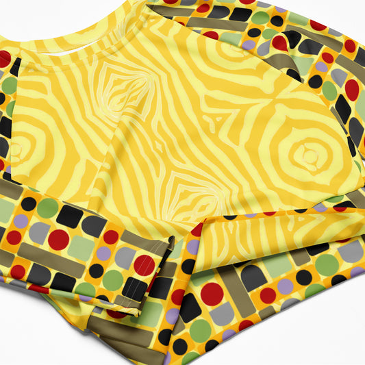 OD Cycled long-sleeve crop top PATT5