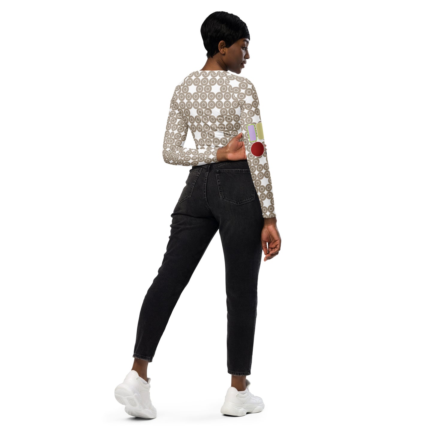 OD cycled long-sleeve crop top TanSan