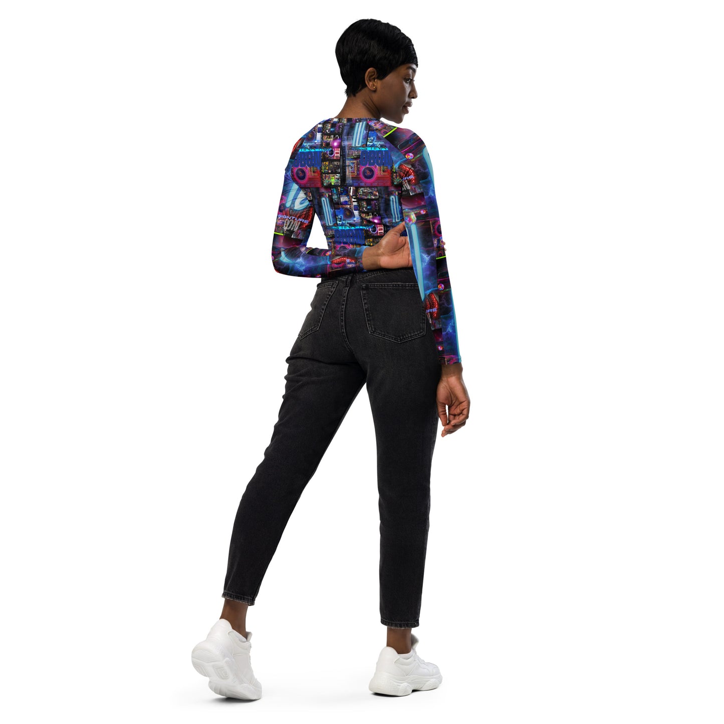 OBON Promo long-sleeve crop top Bannr5