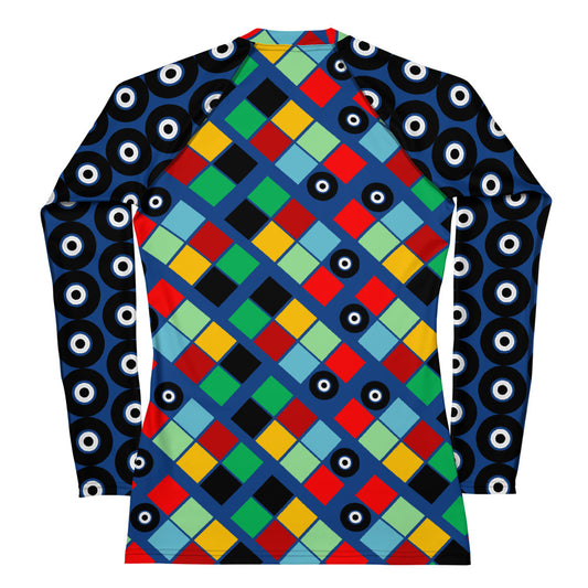 OD On-Arrival Women's Rash Guard MltBlu2