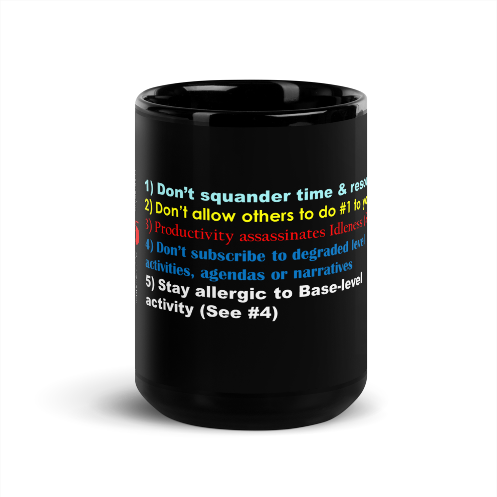 OD Take 5 Opportunities Black Glossy Mug