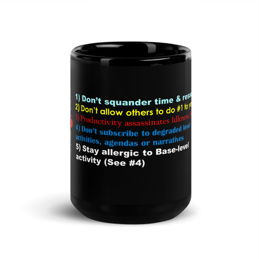 OD Take 5 Opportunities Black Glossy Mug