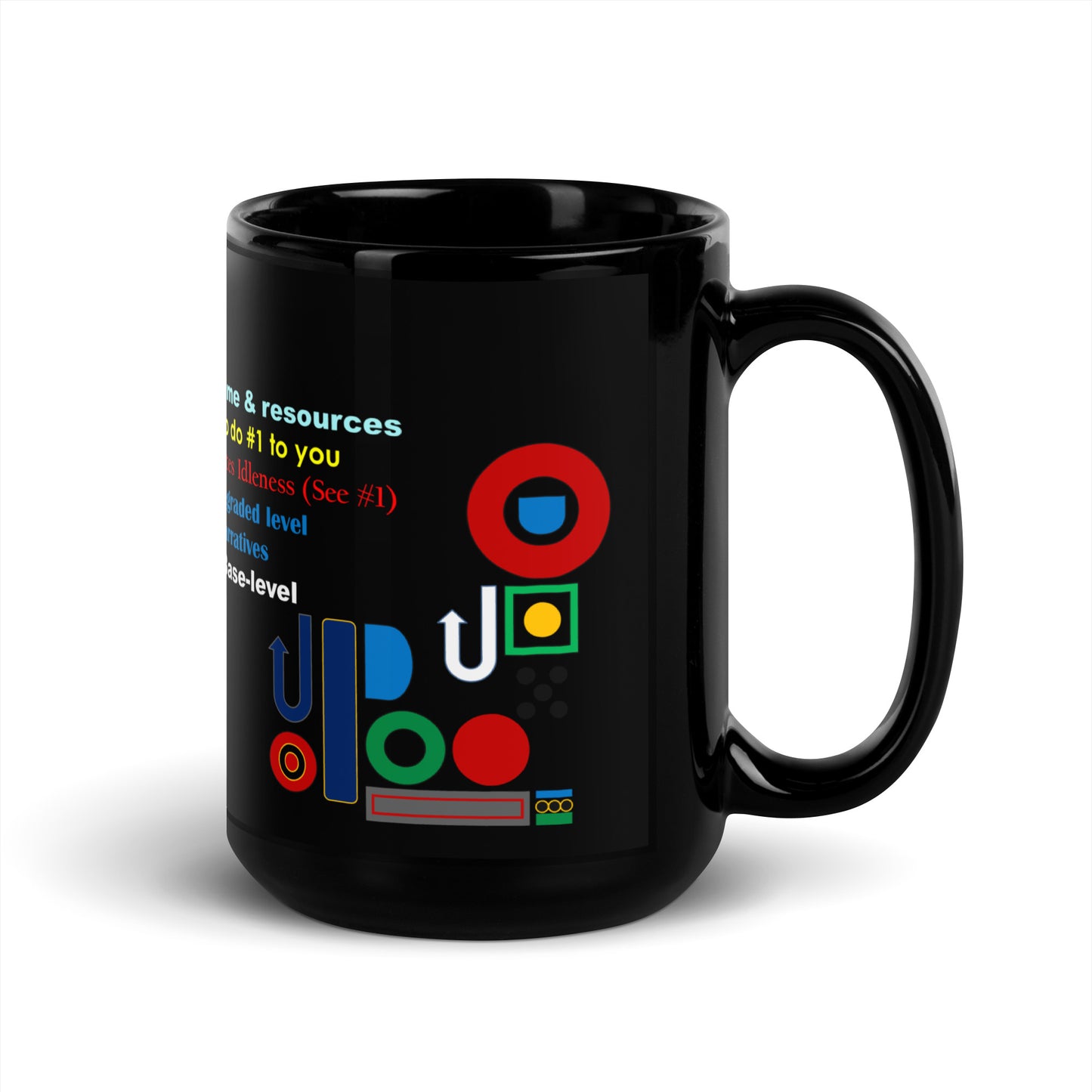 OD SYM Take 5 Opportunities Black Glossy Mug