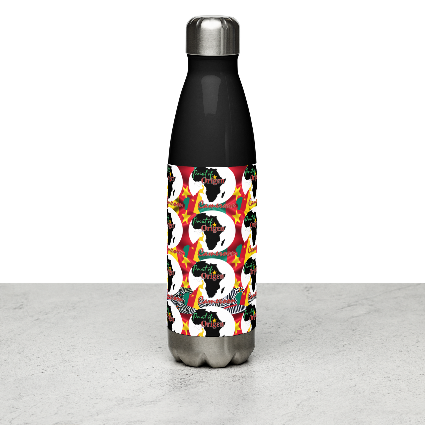 Origen Destination On-Arrival Point of Origen Cameroon Stainless Steel Water Bottle