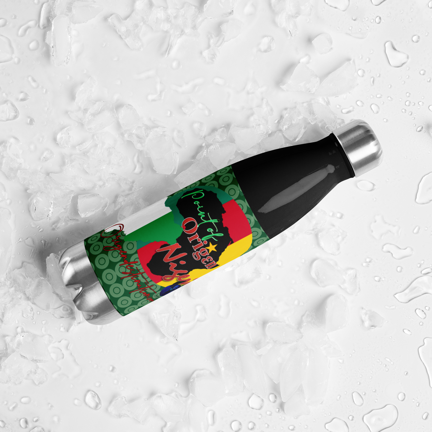 Origen Destination On-Arrival Point of Origen Nigeria Stainless Steel Water Bottle