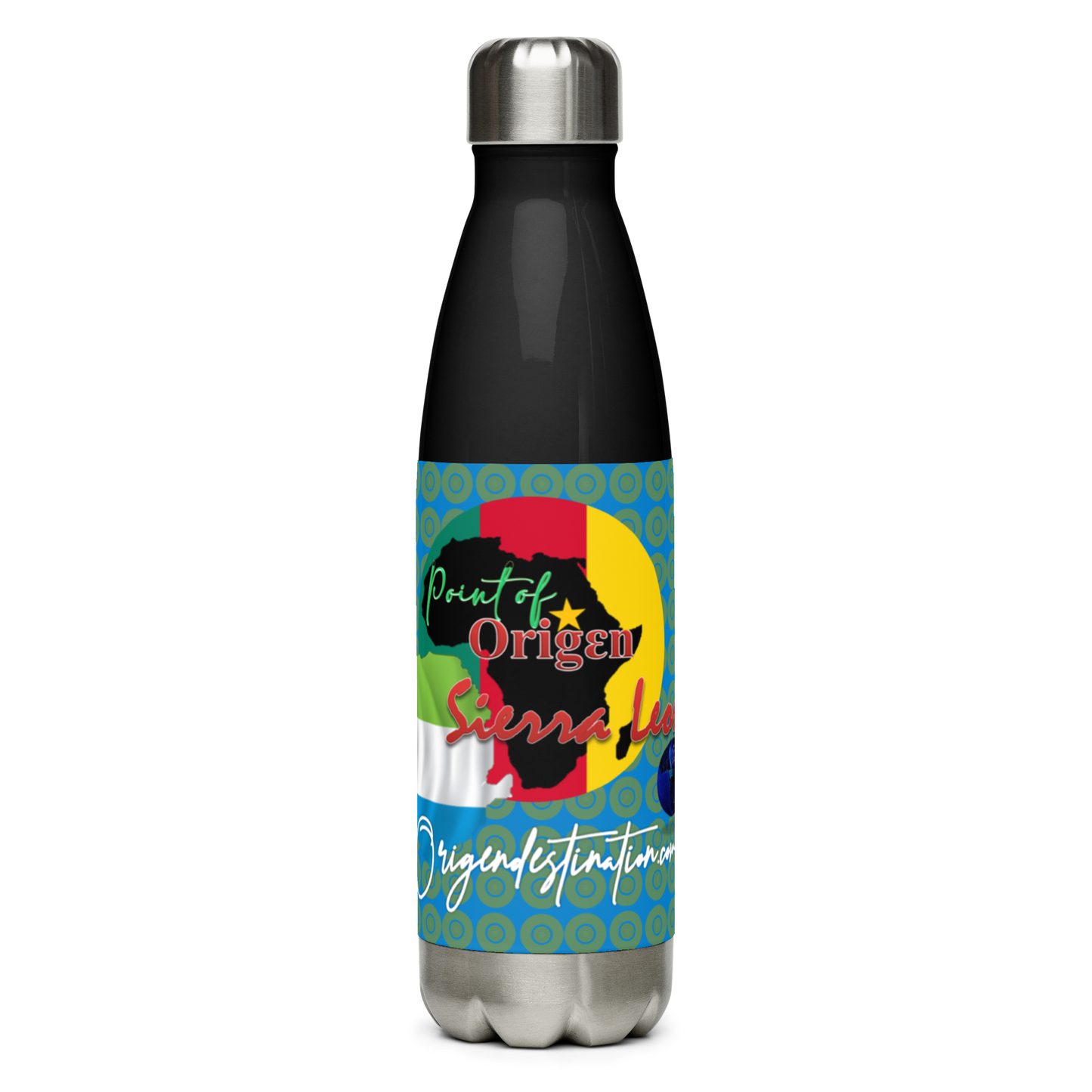 Origen Destination On-Arrival Point of Origen Sierra Leone Stainless Steel Water Bottle