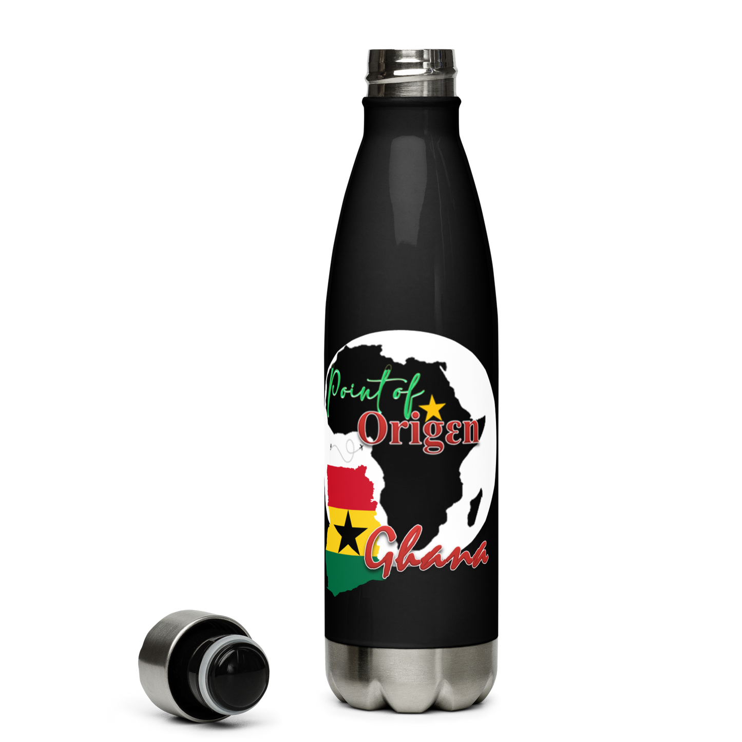 Origen Destination On-Arrival Point of Origen Ghana Stainless Steel Water Bottle