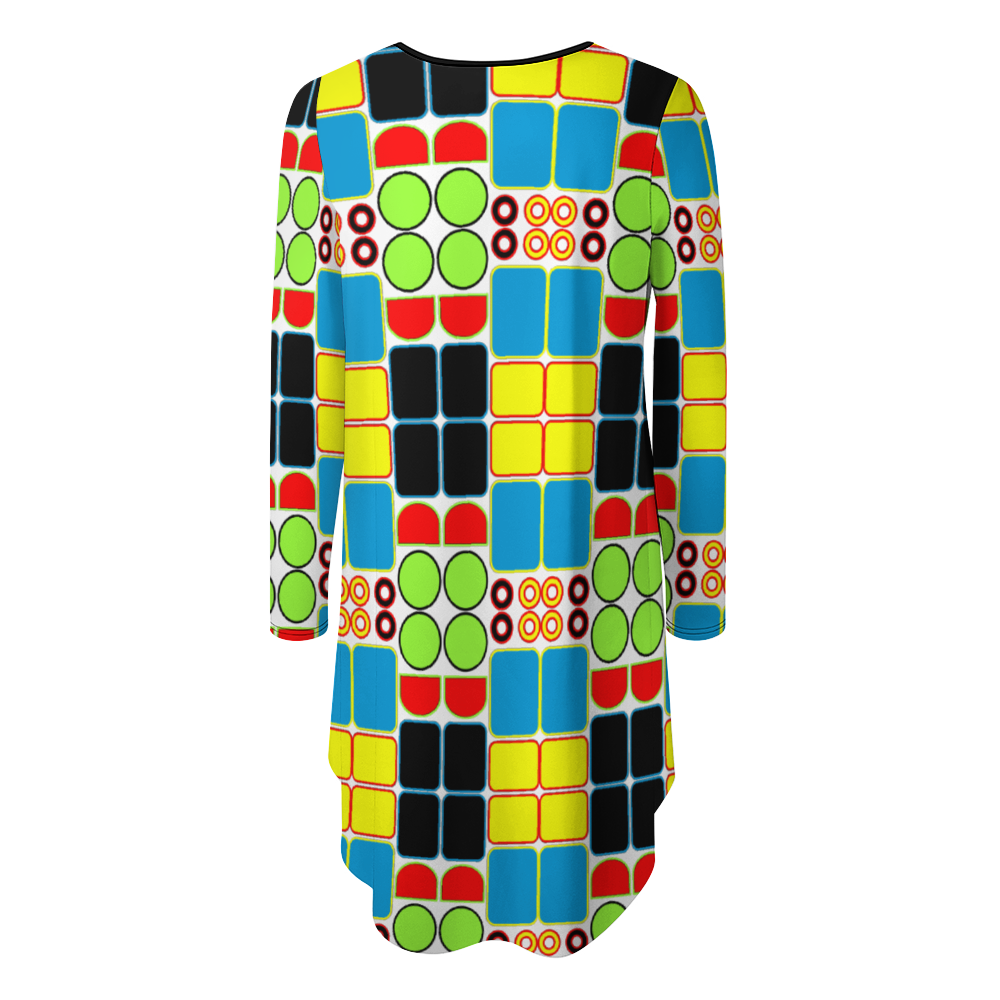 OD Stylish Long Sleeves Skirt Women's Casual Dress