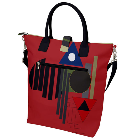 Origen Destination Two-tone Buckle Top Tote Bag