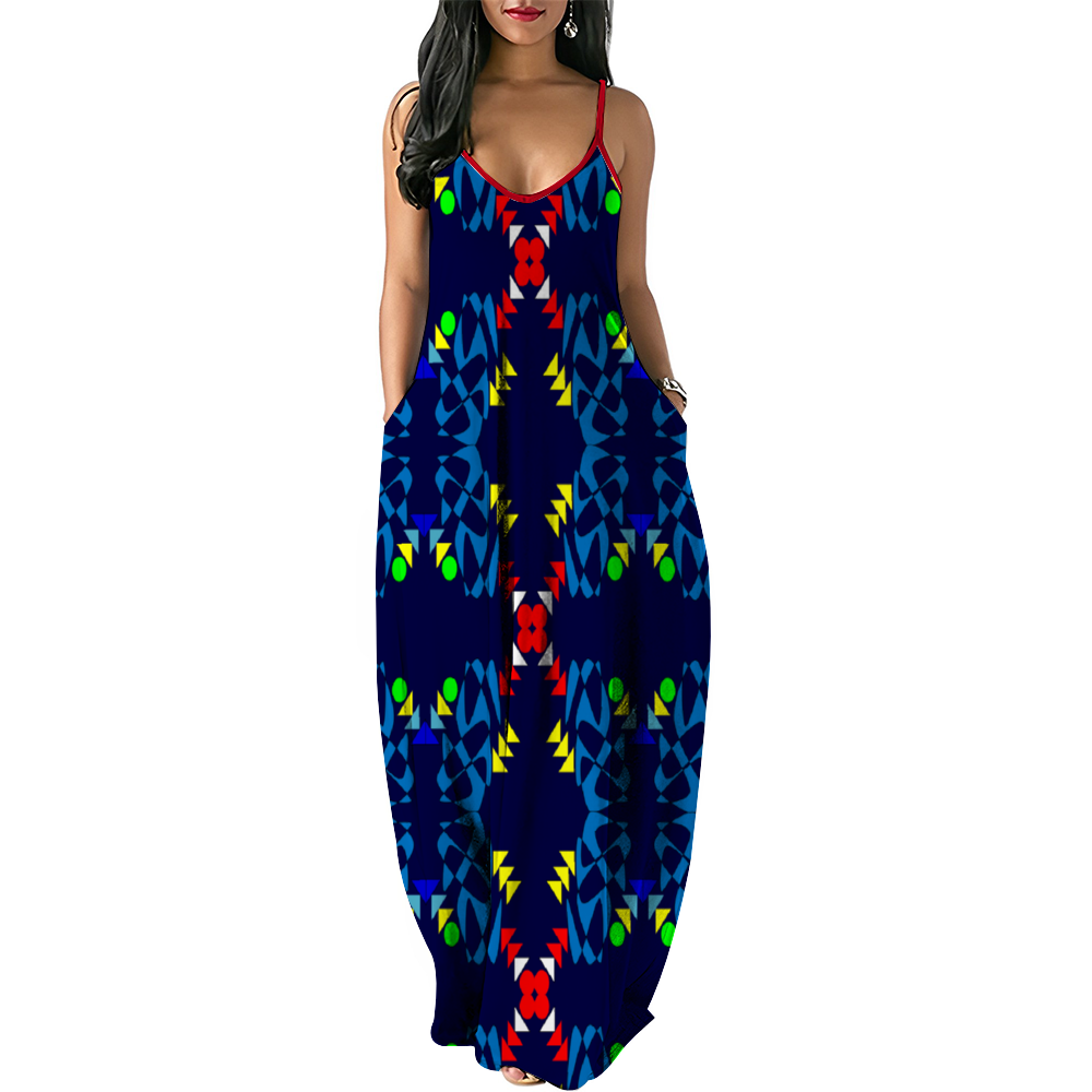 OD Women's Slip dress Dress Loose Sleeveless Dress Patt9
