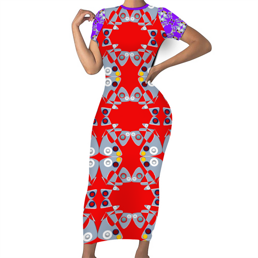 Origen Destination Short Sleeve Bodycon Dress