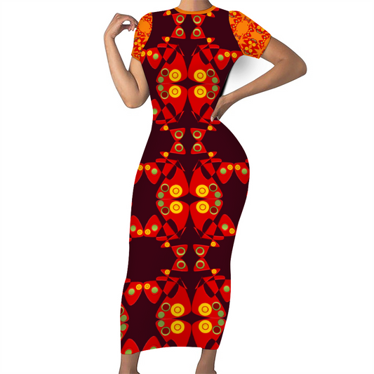 Origen Destination Short Sleeve Bodycon Dress
