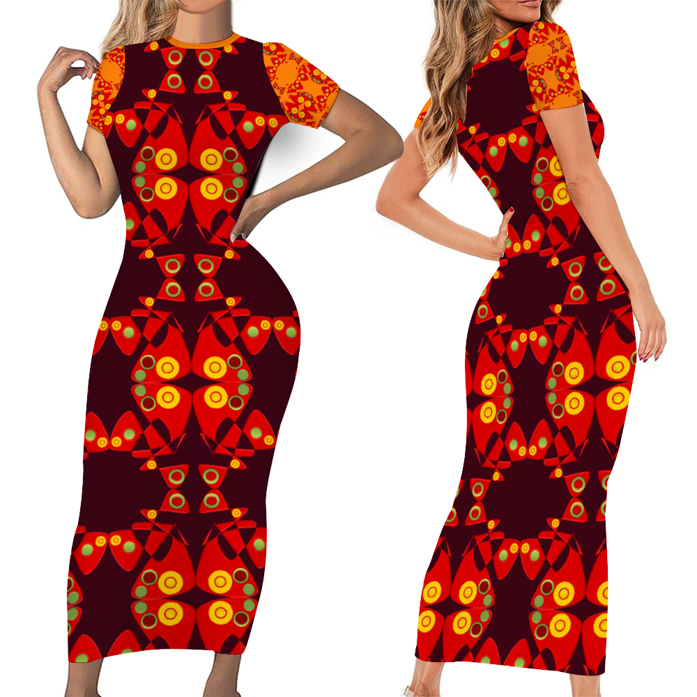 Origen Destination Short Sleeve Bodycon Dress