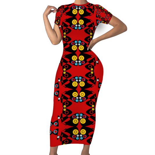 Origen Destination Short Sleeve Bodycon Dress