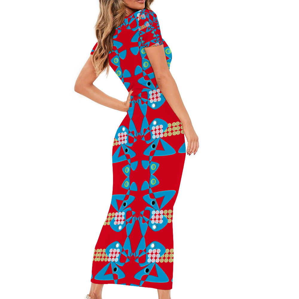 Origen Destination Short Sleeve Bodycon Dress