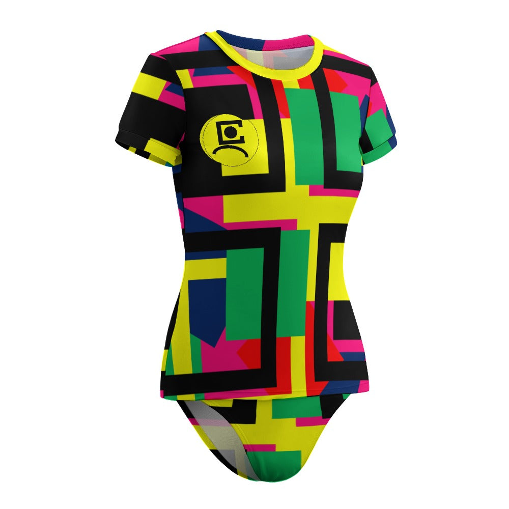 Origen Destination Women's Short Sleeve Two-piece Swimsuit