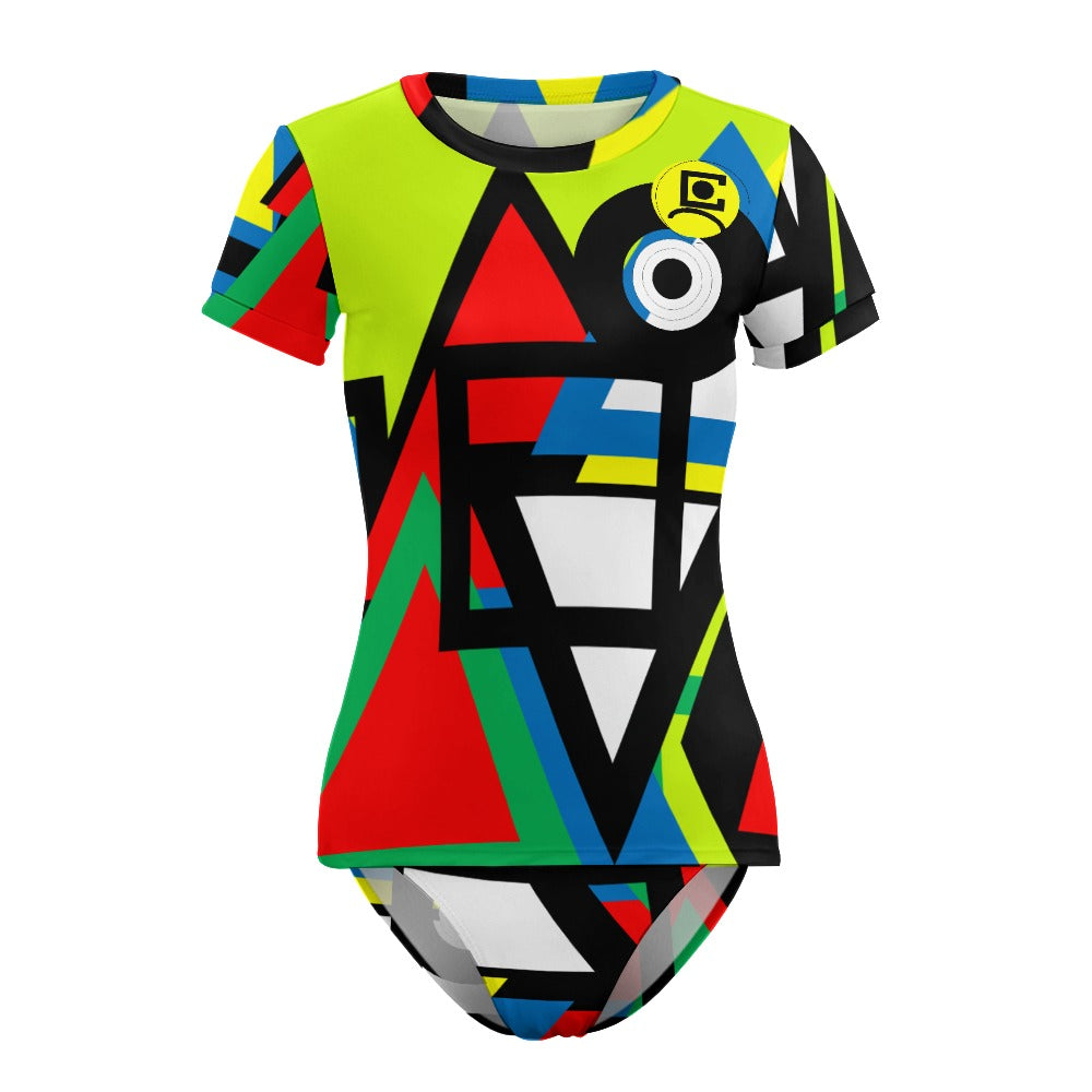 Origen Destination Women's Short Sleeve Two-piece Swimsuit