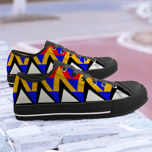 Origen Destination| Unisex Black Low Top Canvas Shoes