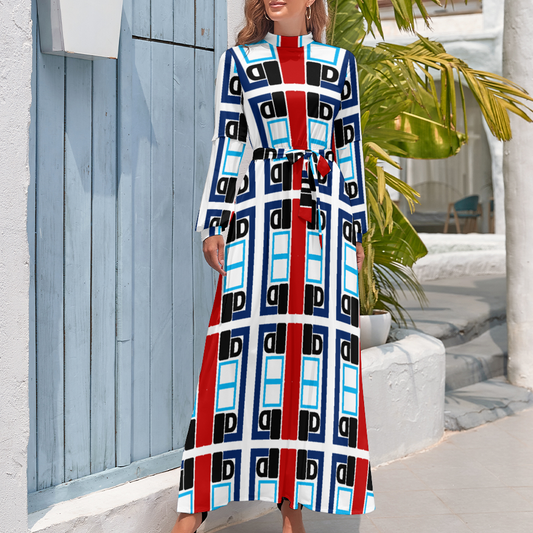 OD Women's Long Sleeves High Neck Dress