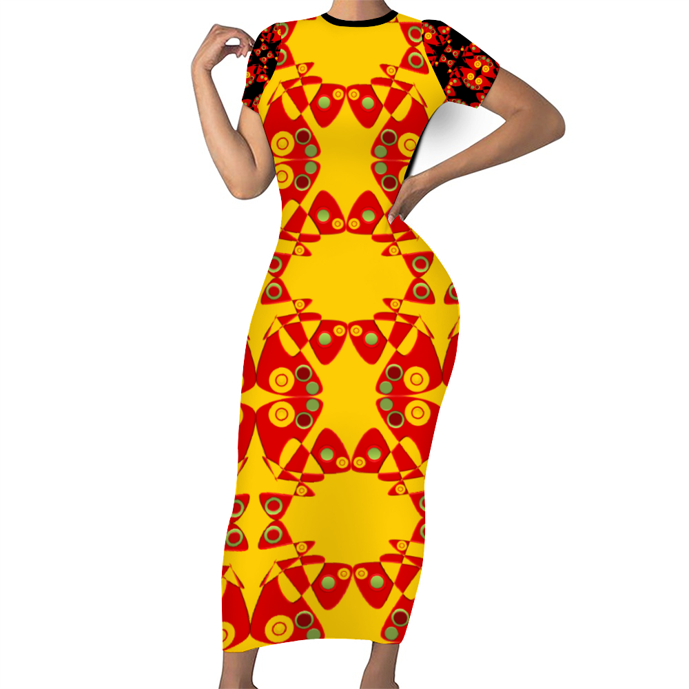 Origen Destination Short Sleeve Bodycon Dress