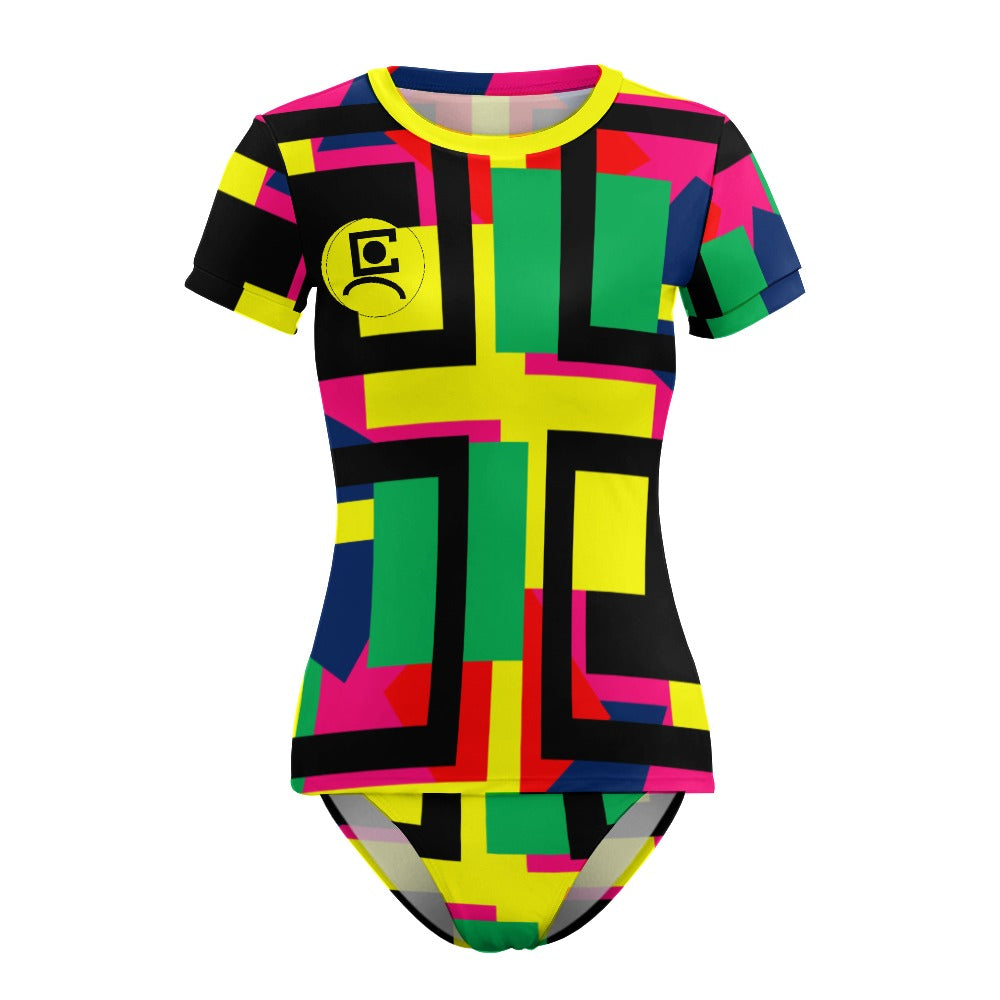 Origen Destination Women's Short Sleeve Two-piece Swimsuit