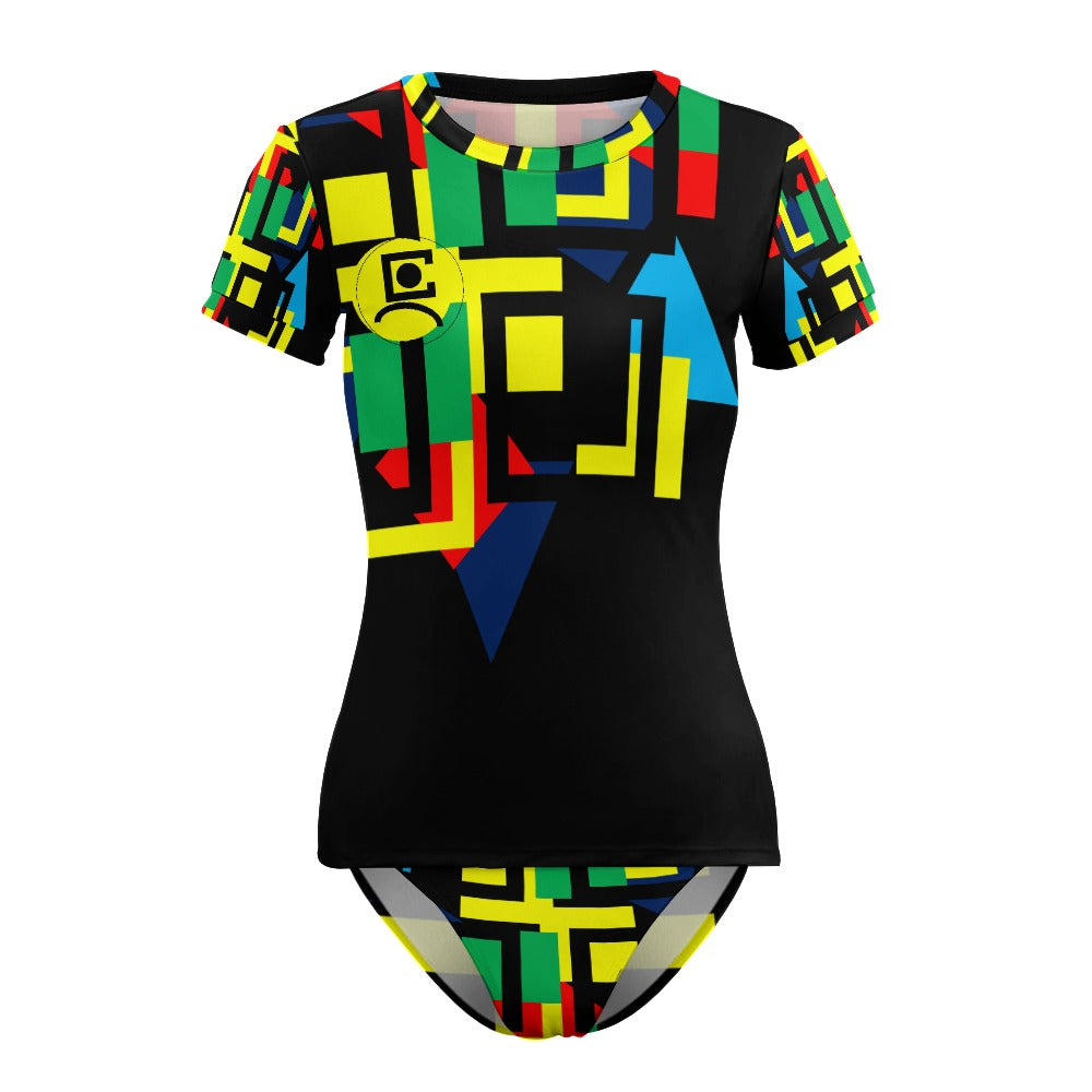 Origen Destination Women's Short Sleeve Two-piece Swimsuit