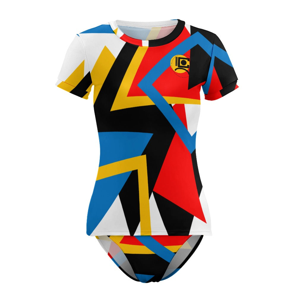 Origen Destination Women's Short Sleeve Two-piece Swimsuit