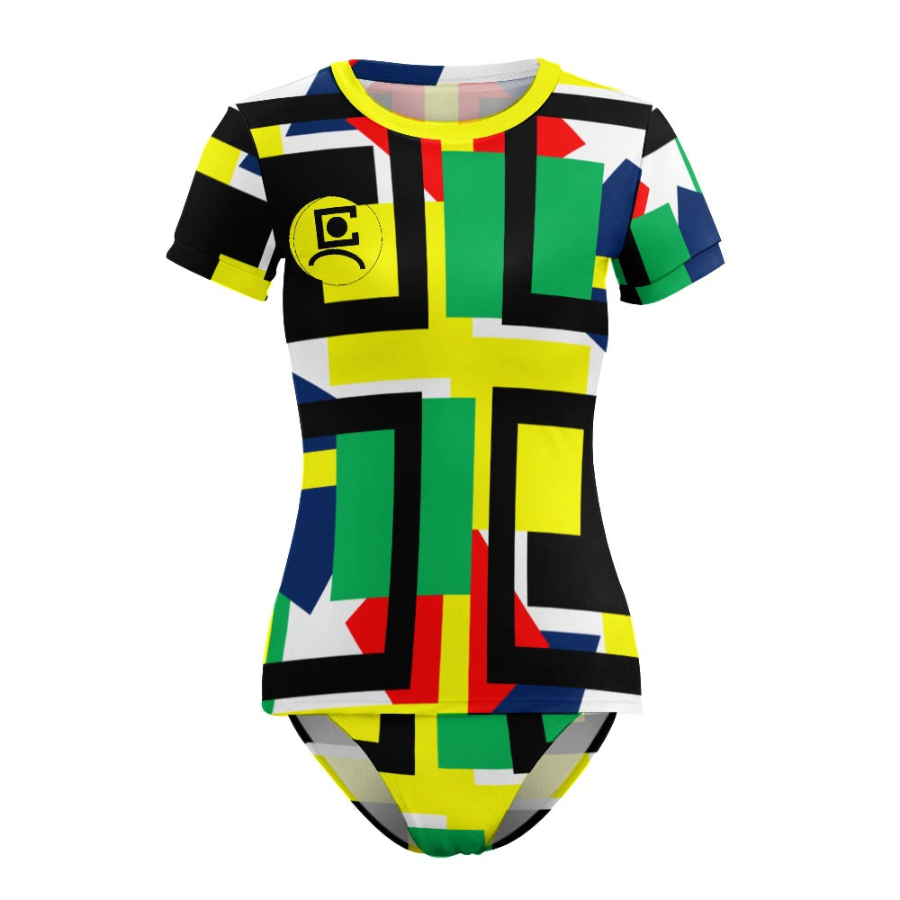 Origen Destination Women's Short Sleeve Two-piece Swimsuit