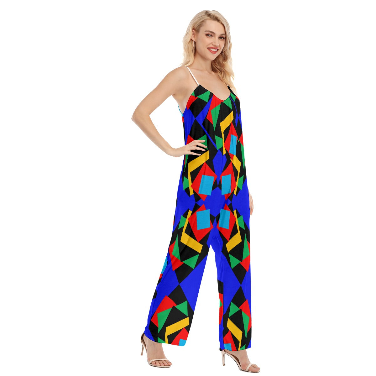 Origen Destination Dia-Symbol Women's Blue Cami Jumpsuit