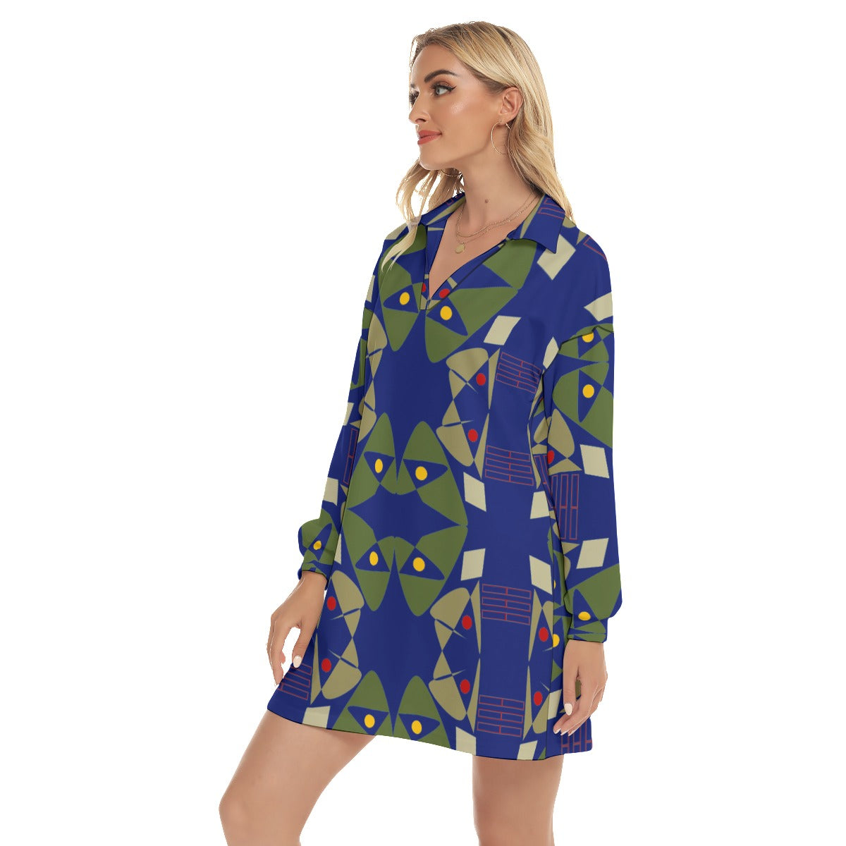 Origen Destination V-Neck Long-sleeved Blouse