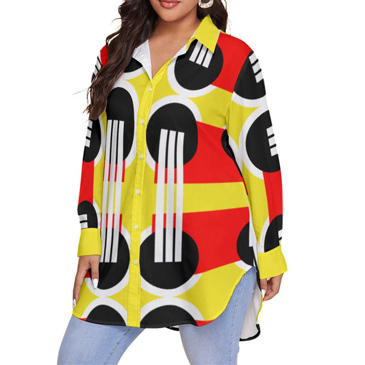 Origen Destination Women's Long-sleeve Classic Button-down Shirt (Plus)