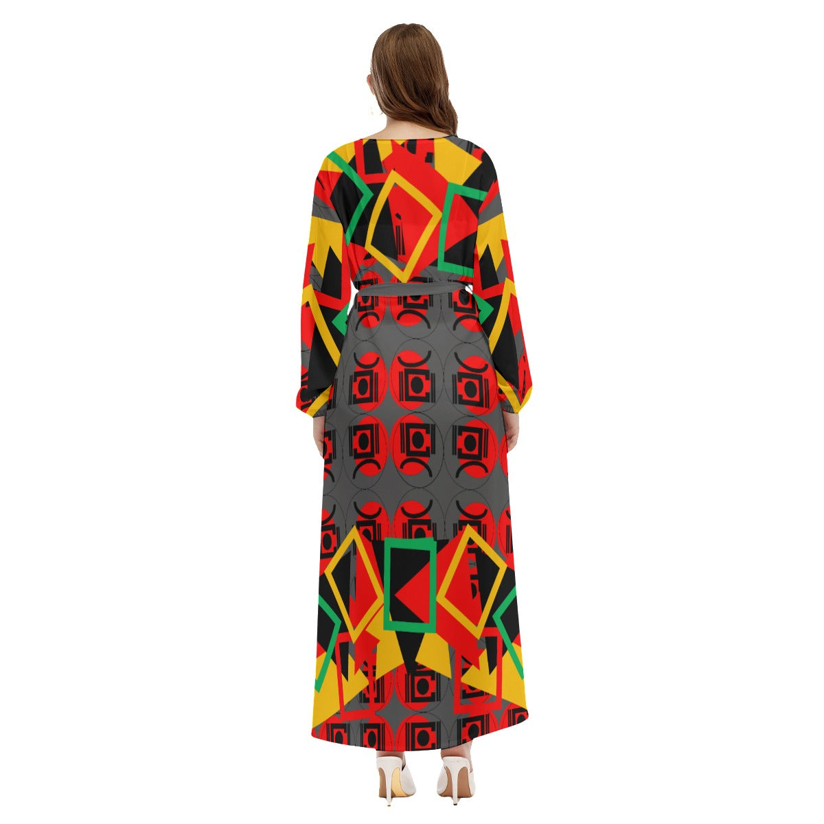 Origen Destination |On-Arrival Point of Origen Women's Gray/Multicolor Beach Long Coat