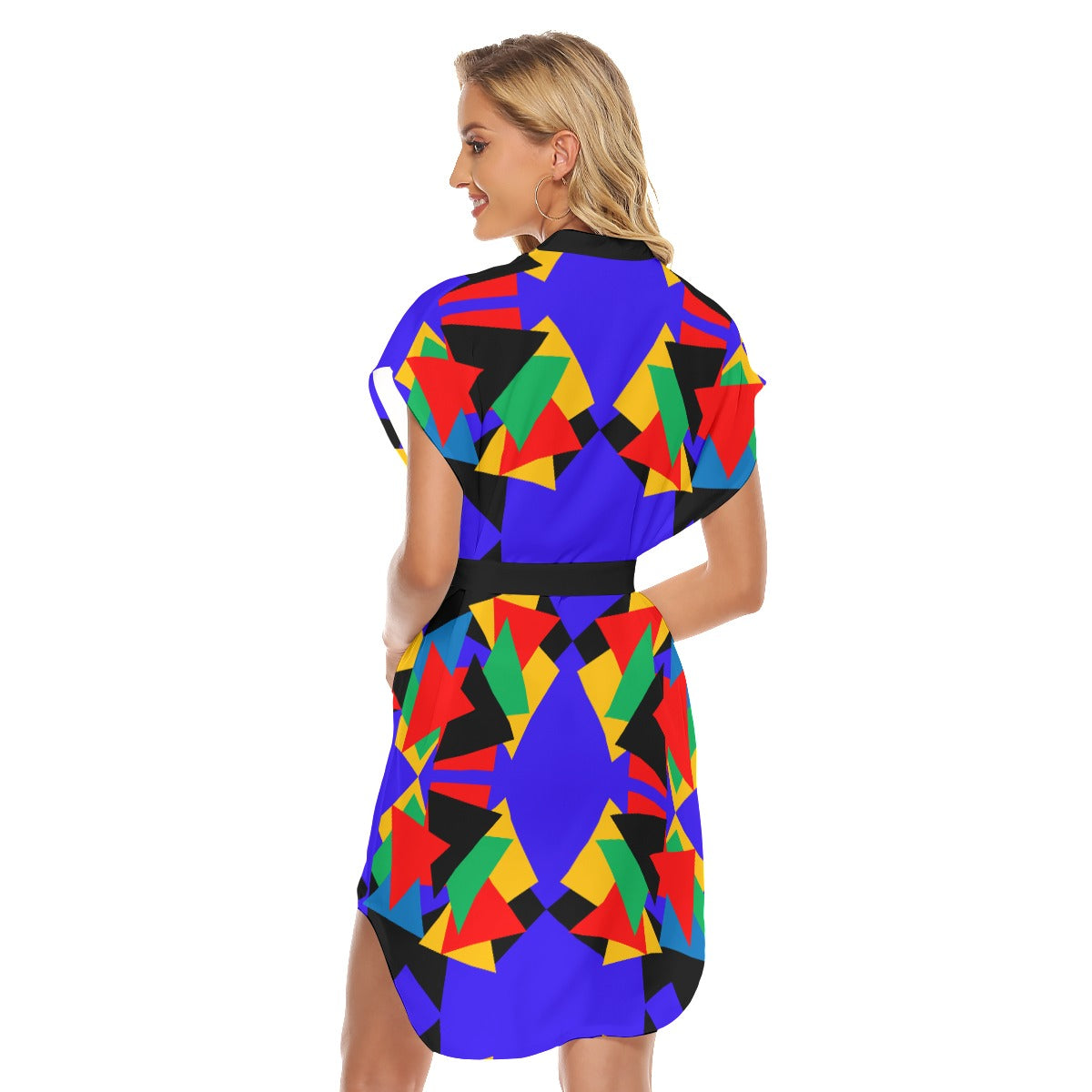 Origen Destination Women's Stand-up Collar Casual Dress With Belt