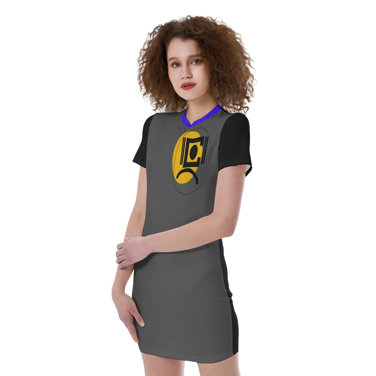 Origen Destination |On-Arrival Point of Origen  Women's Short Sleeve Fitted Dress