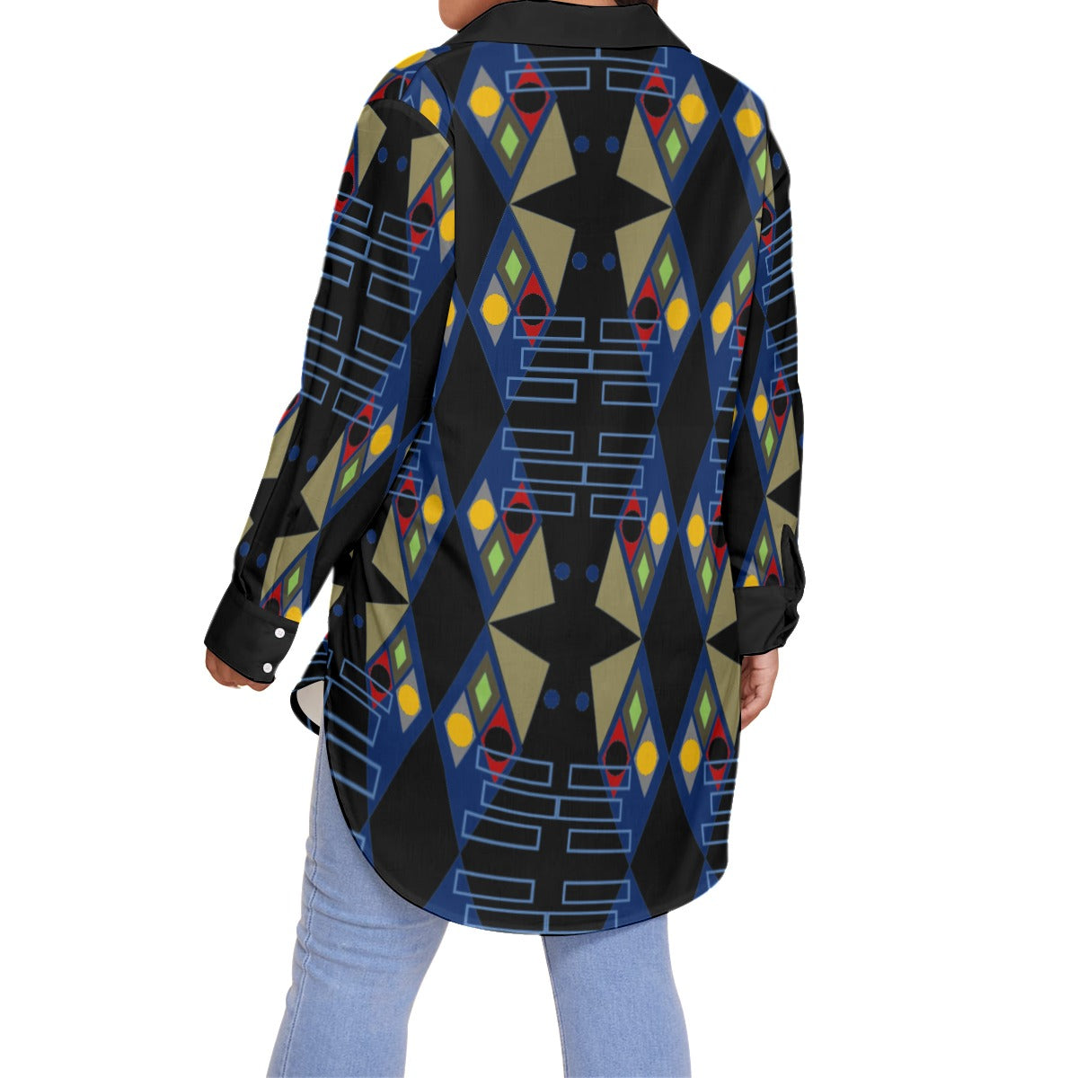 Origen Destination Women's Long-sleeve Classic Button-down Shirt (Plus)