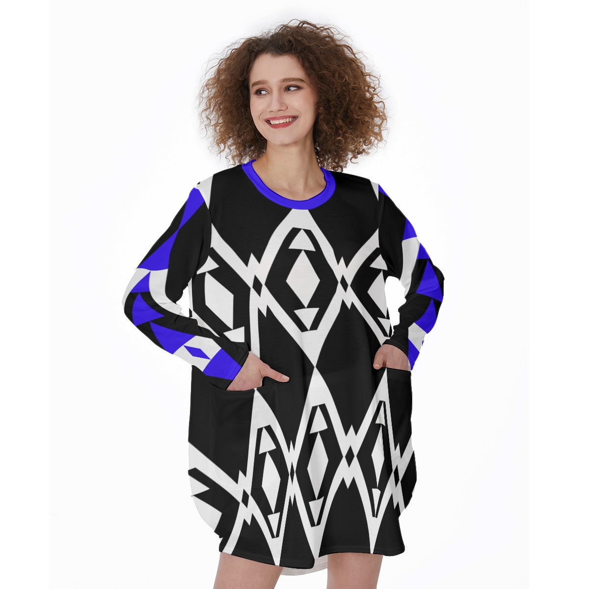 Origen Destination | On-Arrival Point of Origen  Dia-Symbol Women's Casual Long Sleeve Dress