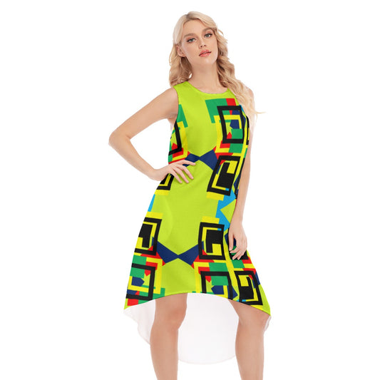 Origen Destination |On-Arrival Point of Origen Symbol Women's Sleeveless Long Dress